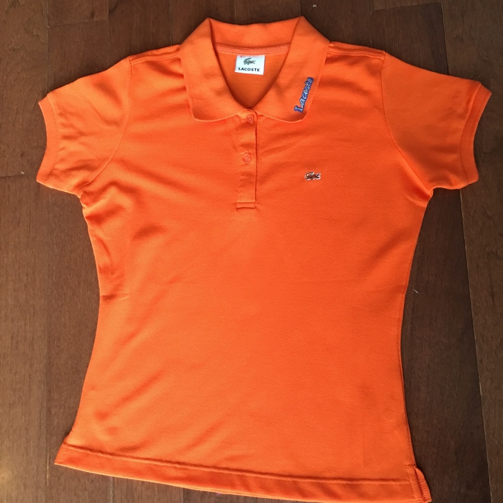 S Sz 3 Lacoste Orange Polo Tshirt